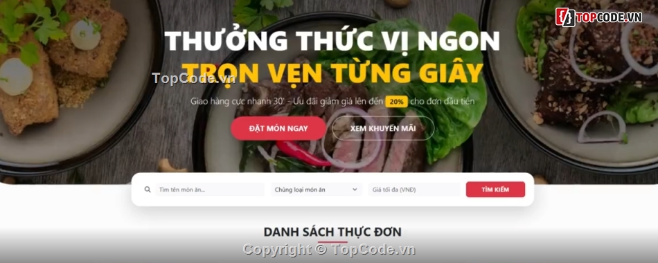 web,website đồ ăn nhanh,đặt đồ ăn